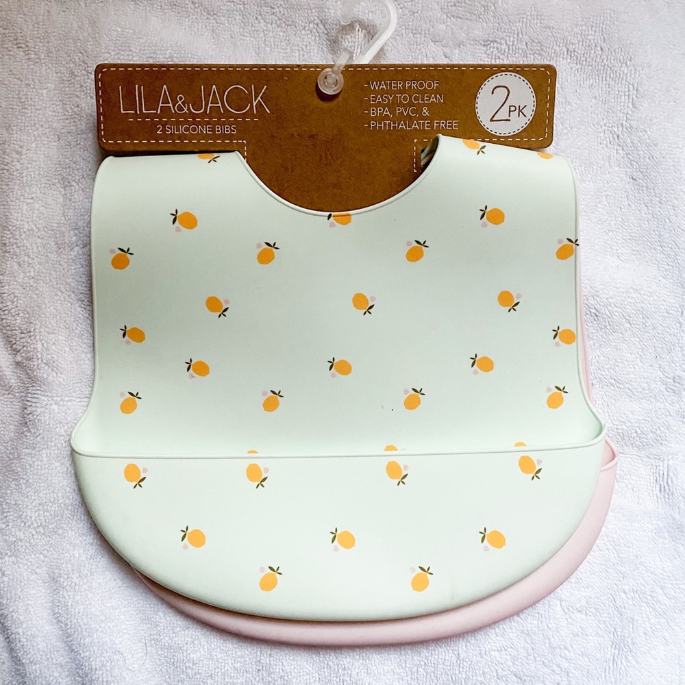 Lilia and Jack Silicone Bibs